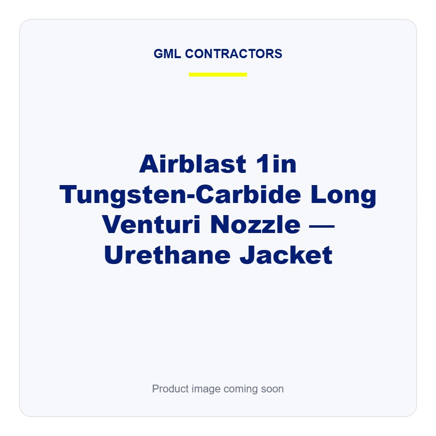 [AB-NZ-1IN-UR] Airblast 1in Tungsten-Carbide Long Venturi Nozzle — Urethane Jacket