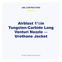 Airblast 1¼ in Tungsten-Carbide Long Venturi Nozzle — Urethane Jacket